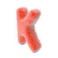 Gummy Candy Alphabet Letter K PNG & PSD Images