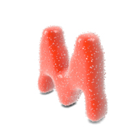 Gummy Candy Alphabet Letter M PNG & PSD Images