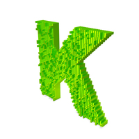 Slice Block Letter K PNG & PSD Images