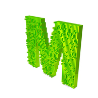 Slice Block Letter M PNG & PSD Images