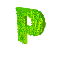 Slice Block Letter P PNG & PSD Images