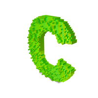 Slice Block Letter С PNG & PSD Images