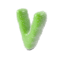 Gummy Candy Alphabet Letter V PNG & PSD Images