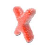 Gummy Candy Alphabet Letter X PNG & PSD Images