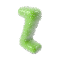 Gummy Candy Alphabet Letter Z PNG & PSD Images