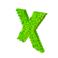 Slice Block Letter X PNG & PSD Images