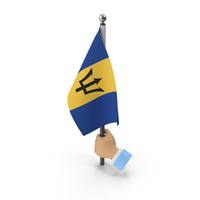 Hand Holding Flag Barbados PNG & PSD Images
