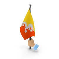 Hand Holding Flag Bhutan PNG & PSD Images