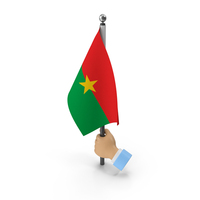 Hand Holding Flag Burkina Faso PNG & PSD Images