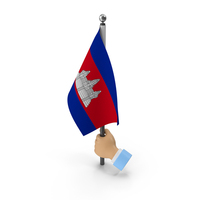 Hand Holding Flag Cambodia PNG & PSD Images