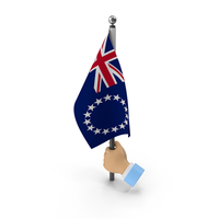 Hand Holding Flag Cook Islands PNG & PSD Images