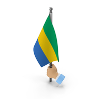 Hand Holding Flag Gabon PNG & PSD Images