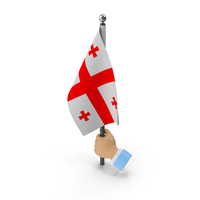 Hand Holding Flag Georgia PNG & PSD Images