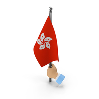 Hand Holding Flag Hong Kong PNG & PSD Images