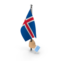 Hand Holding Flag Iceland PNG & PSD Images