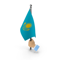 Hand Holding Flag Kazakhstan PNG & PSD Images