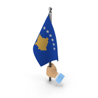 Hand Holding Flag Kosovo PNG & PSD Images