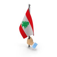 Hand Holding Flag Lebanon PNG & PSD Images