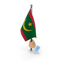 Hand Holding Flag Mauritania PNG & PSD Images