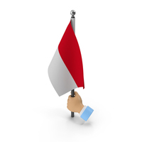 Hand Holding Flag Monaco PNG & PSD Images