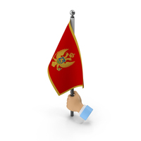 Hand Holding Flag Montenegro PNG & PSD Images
