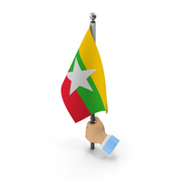 Hand Holding Flag Myanmar PNG & PSD Images