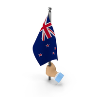 Hand Holding Flag New Zealand PNG & PSD Images