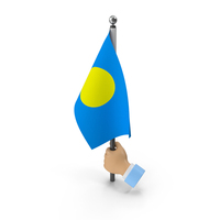 Hand Holding Flag Palau PNG & PSD Images