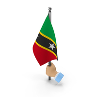 Hand Holding Flag Saint Kitts and Nevis PNG & PSD Images