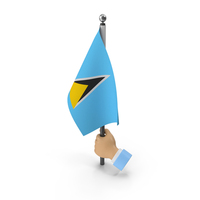 Hand Holding Flag Saint Lucia PNG & PSD Images