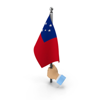 Hand Holding Flag Samoa PNG & PSD Images