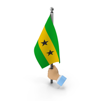 Hand Holding Flag Sao Tome and Principe PNG & PSD Images