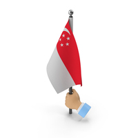 Hand Holding Flag Singapore PNG & PSD Images