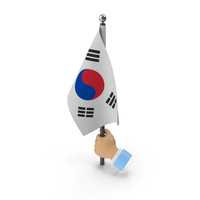 Hand Holding Flag South Korea PNG & PSD Images