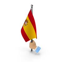 Hand Holding Flag Spain PNG & PSD Images