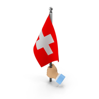 Hand Holding Flag Switzerland PNG & PSD Images