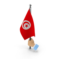 Hand Holding Flag Tunisia PNG & PSD Images