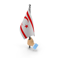 Hand Holding Flag Turkish Republic Of Northern Cyprus PNG & PSD Images