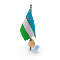Hand Holding Flag Uzbekistan PNG & PSD Images