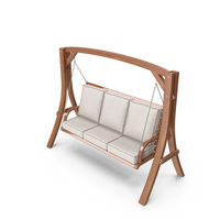 Wooden Garden Swing Chair PNG & PSD Images