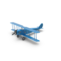 Blue Biplane PNG & PSD Images