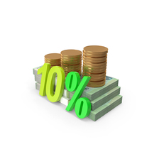 10 Percent 100 Euro Money Notes With Gold Coins PNG & PSD Images