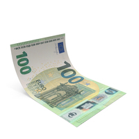 100 Euro Money Note Bend Ground PNG & PSD Images