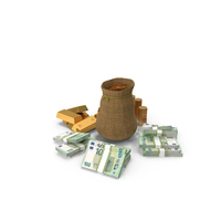 100 Euro Money Notes Coin Currency PNG & PSD Images