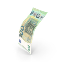 100 Euro Money Single Note Falling Vertical PNG & PSD Images