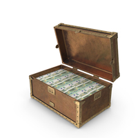 100 Euro Money Treasure Box Treasure PNG & PSD Images