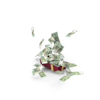 Box Full Out Fly 100 Euro Money Notes PNG & PSD Images