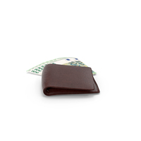 Brown Wallet 100 Euro Money Bills PNG & PSD Images