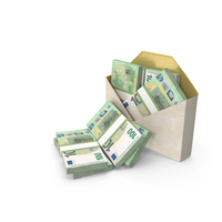 Envelop With 100 Euro Money Notes Currency Lots PNG & PSD Images