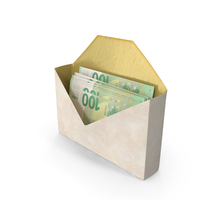Envelop With 100 Euro Money Notes Currency Mail PNG & PSD Images